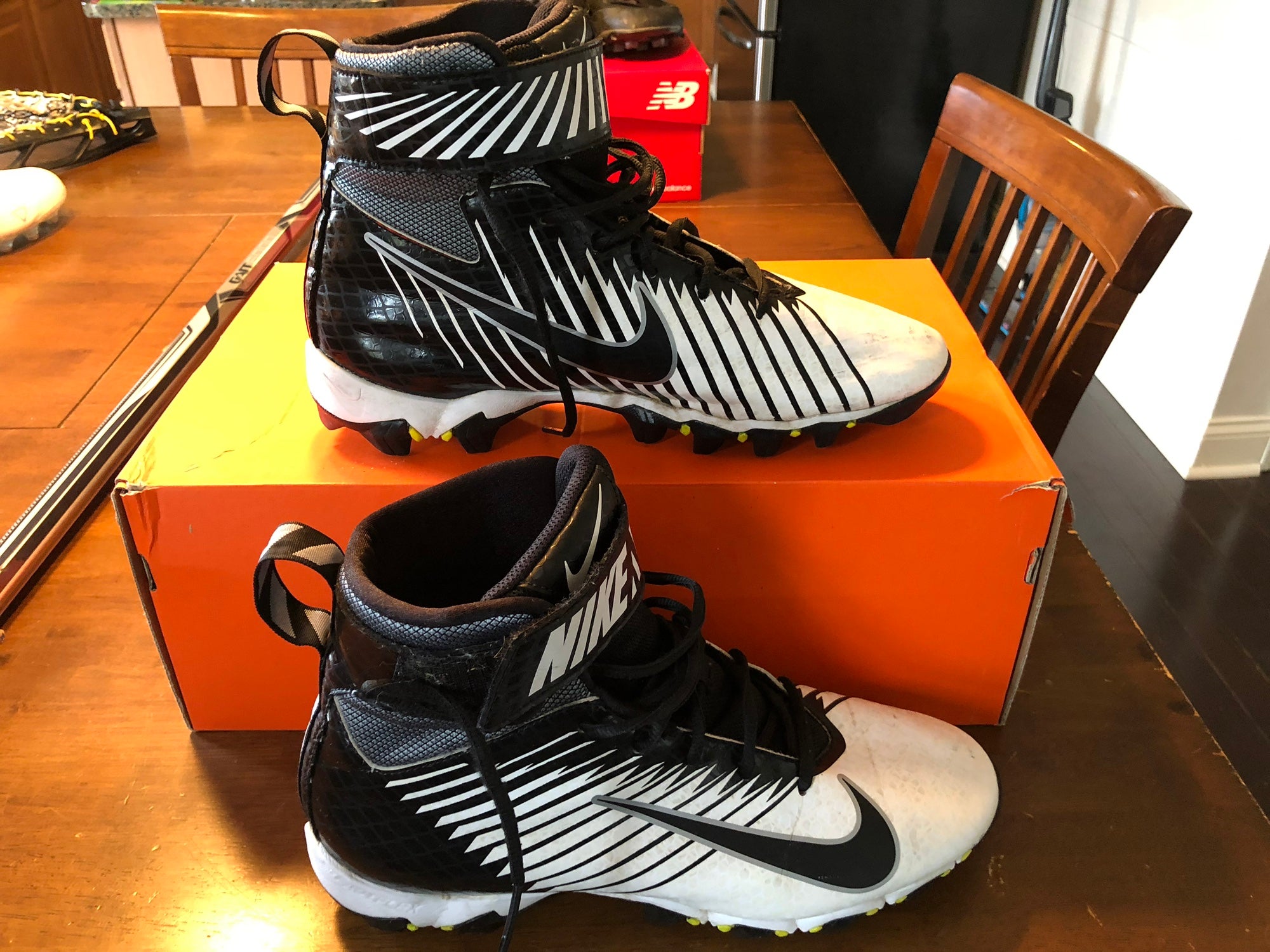 Used Nike Strike Shark Cleats Size 9 Black/WHite | SidelineSwap | Buy and  Sell on SidelineSwap