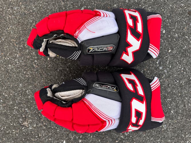 Used CCM Super Tacks Gloves 14"