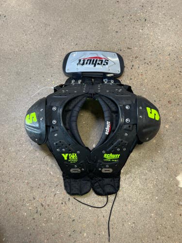 Used Large Schutt Y Flex 4.0 Shoulder Pads with Backplate