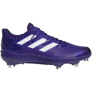 NEW men's 11.5 Adidas Adizero Afterburner 8 purple/white H00980 metal Baseball Cleats