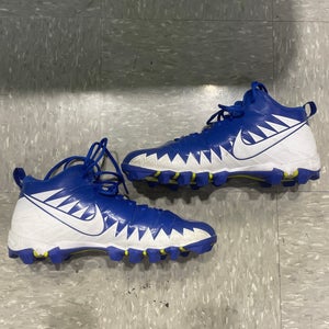 Blue Adult Used Men's Size 12 (Women's 13) Turf Cleats Nike Alpha Menace 3 Shark Mid Top Cleats