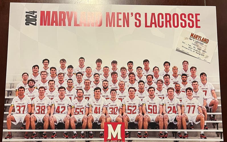 Maryland lacrosse 2024 Roster Poster