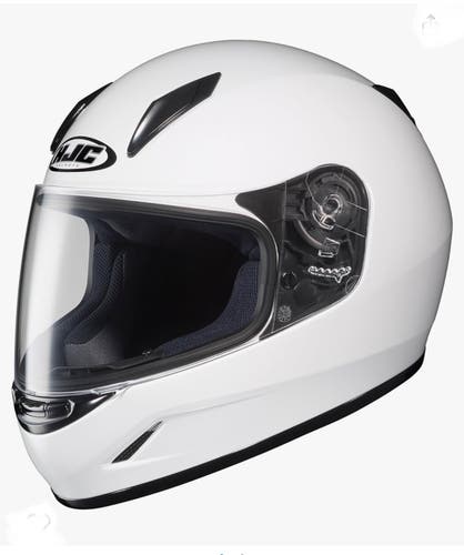 HJC CL-Y Youth Motorcycle Helmet (White, Small)