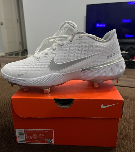 White Men's Metal Low Top Alpha huarache elite 3 low
