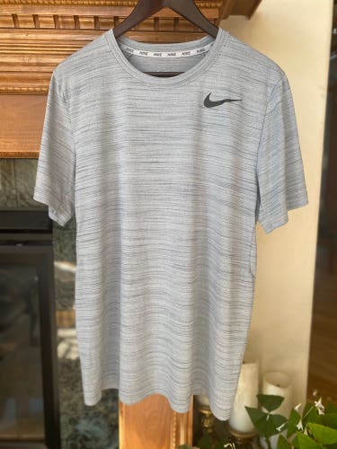 Nike Dry-Fit Grey Blue Performance Shirt Large
