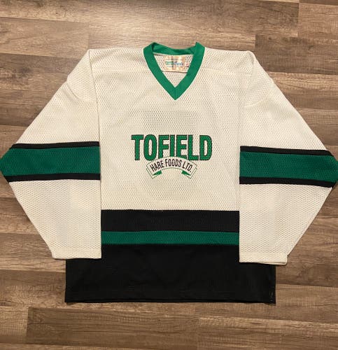 Vintage Hockey Jersey, Size Large; Made In Edmonton