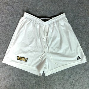 WAC Western Athletic Conference Womens Shorts Adidas Large White Gold NCAA ^