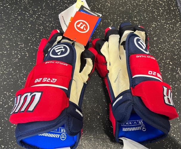 Warrior qr5 20 Player gloves - 14” - Navy/red/white