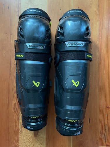 Used Bauer 16"  Supreme Mach Shin Pads