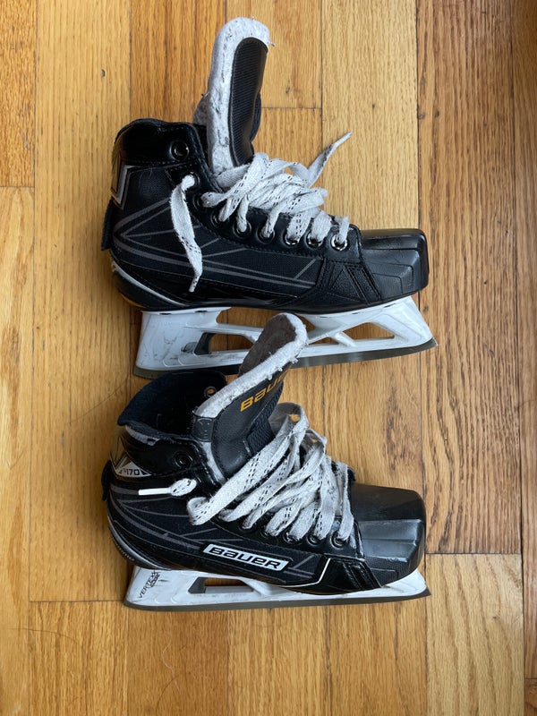 Junior Used Bauer Supreme Hockey GOALIE Skates Size 3.5