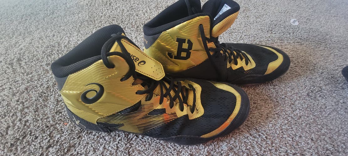 Asics Men's Wrestling Shoes - JB Elite, Gold, Size 12.5