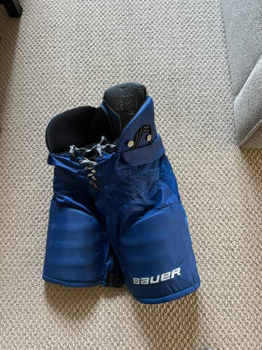 Blue Junior Used Small Bauer Nexus 600 Hockey Pants