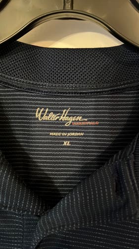 Men's XL Walter Hagen blue striped short sleeve polo shirt