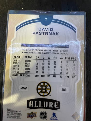 David Pasternak hockey card