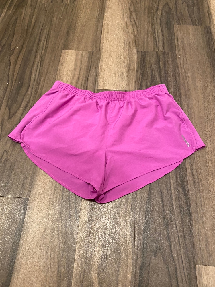Reebok PlayDry Women’s XL Running Shorts Pink