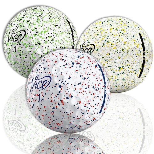 24 Golf Balls- Vice Pro / Plus  Drip Multi-Color Mix AAA