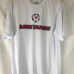 A4 Adult Unisex Mustangs White Red SS Crew Neck Soccer Jersey Shirt New