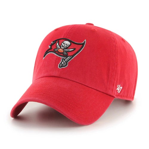 2024 Tampa Bay Buccaneers 47 Brand NFL Clean Up Adjustable Strapback Hat Dad Cap
