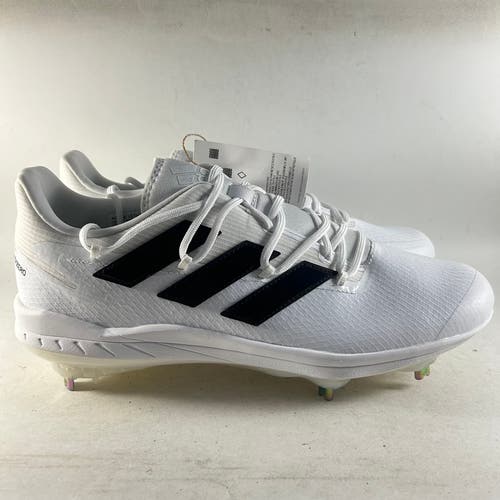 NEW Adidas Adizero Afterburner Mens Metal Baseball Cleats White Size 10 H00981