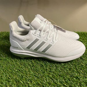 *SOLD* Adidas Ultra Boost DNA 5.0 Baseball Cleats Men Size 10.5 White/Silver ID9622 NEW