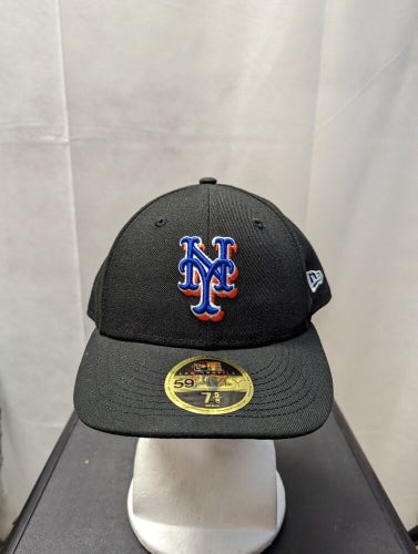 NWS New York Mets New Era 59fifty Low Profile 7 5/8 Black
