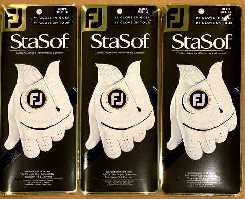 FootJoy StaSof Mens Golf Glove Pack Lot Bundle Medium Large ML New  #84196