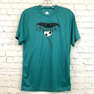 Augusta Adult Unisex Stingrays Soccer Club Size Small Teal Black SS Shirt New