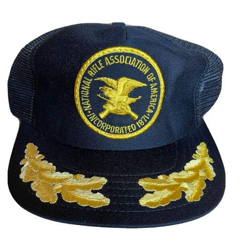 Vintage NRA Patch Mesh Snapback Trucker Hat Cap USA