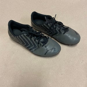 Black Kids Used Size 5.0  Molded Cleats Puma Cleats