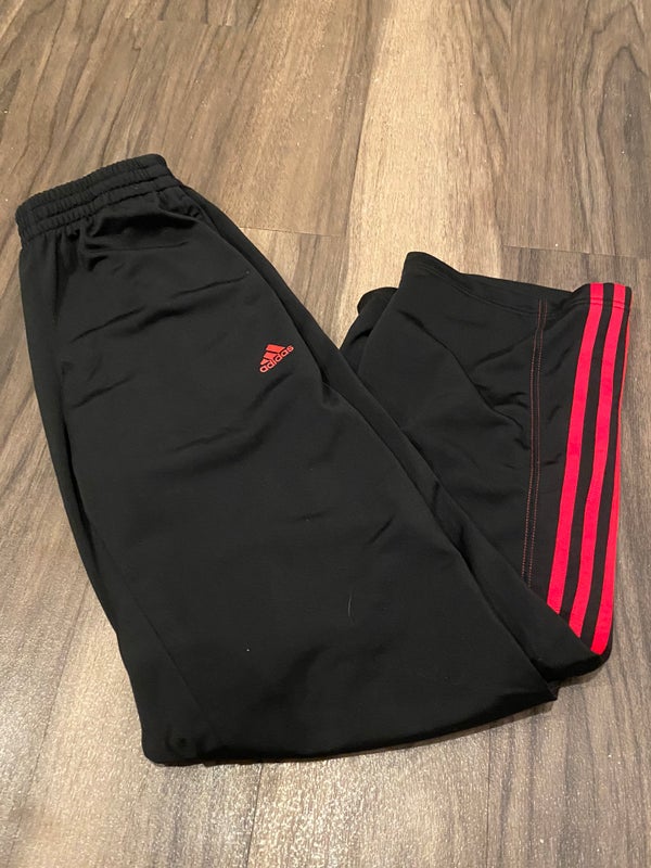 Adidas Womens Pants Small Gold Black Tapered Track Pant Ankle Zip