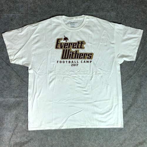 Texas State Bobcats Mens Shirt 2XL XXL White Tee Short Sleeve Football NCAA Top