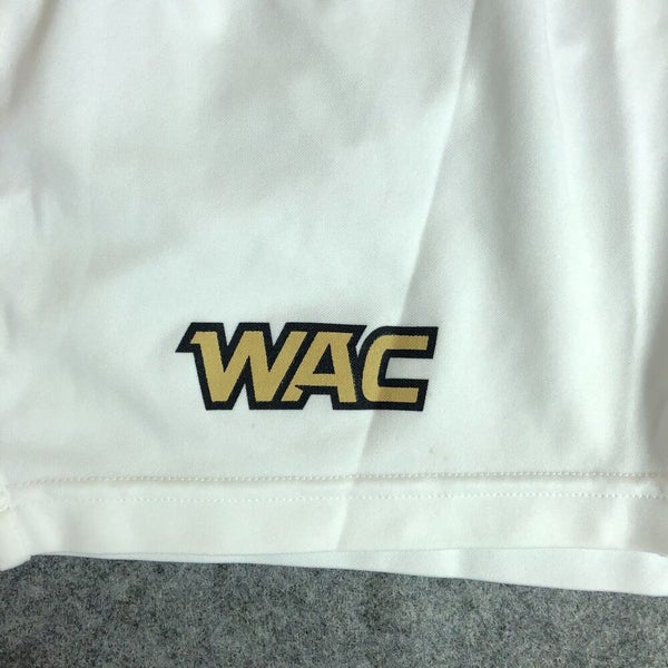 WAC Western Athletic Conference Adidas Womens Shorts Large White Gold NCAA A7