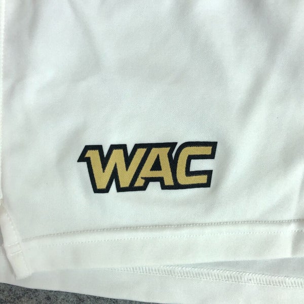 WAC Western Athletic Conference Adidas Womens Shorts Large White Gold NCAA A6