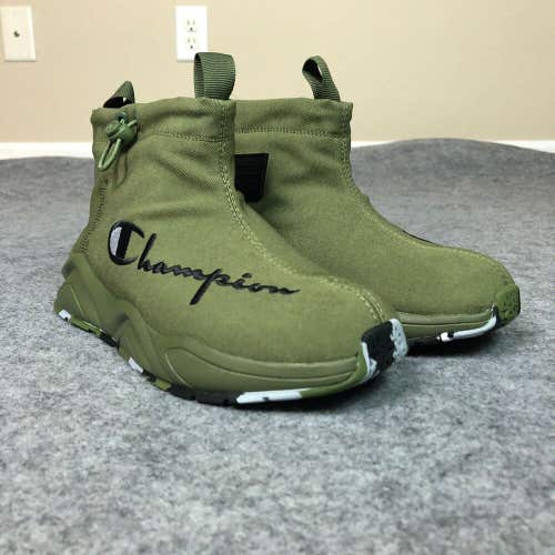 Champion Rally Drizzle Youth 5Y Sneakerboots Olive Green Rain Waterproof Slip On