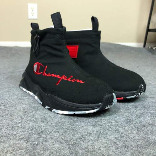 Champion Rally Drizzle Youth 6Y Sneakerboots Black White Rain Waterproof Slip On