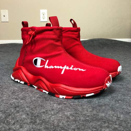 Champion Rally Drizzle Youth 7Y Sneakerboots Red Scarlet Rain Waterproof Slip On