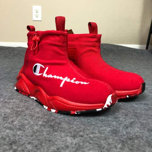 Champion Rally Drizzle Youth 5Y Sneakerboots Red Scarlet Rain Waterproof Slip On