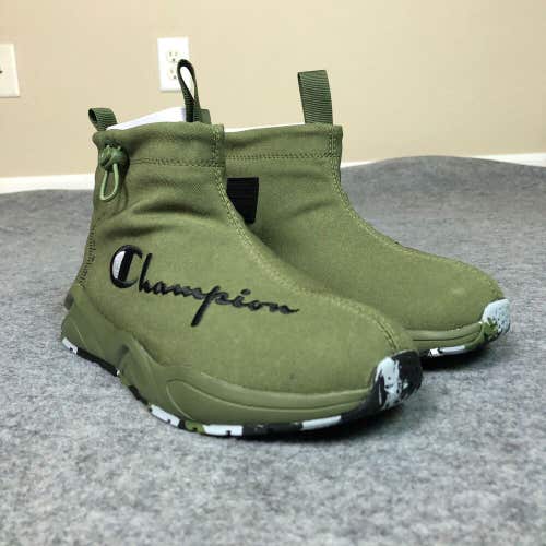 Champion Rally Drizzle Youth 6Y Sneakerboots Olive Green Rain Waterproof Slip On