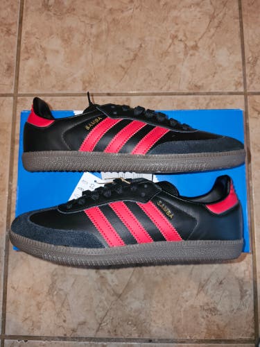 Adidas Samba Team Manchester United 'Black Real Red' Men's Size 7