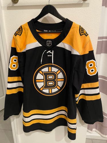 Men’s Boston Bruins (Size XL -54) David Pastrnak Adidas Black Home Authentic Jersey
