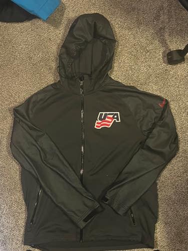 USA Hockey Hooded Windbreaker - slightly used