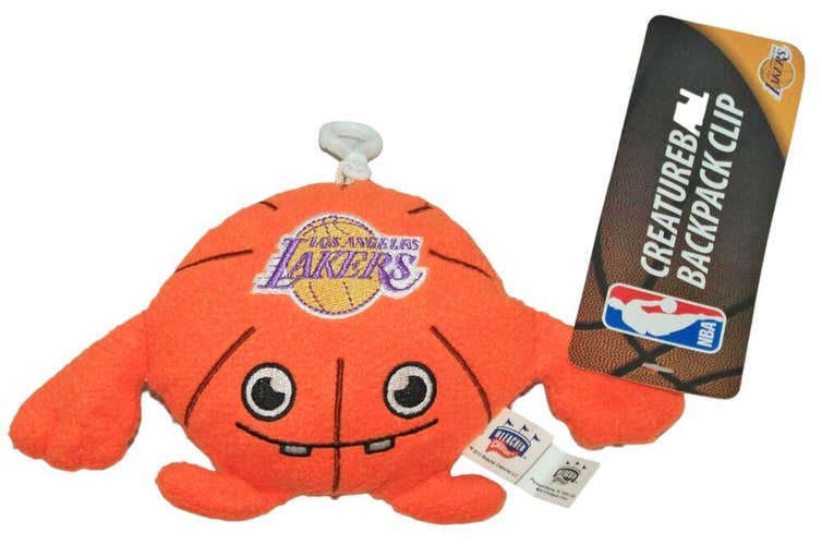 Los Angeles LA Lakers NBA Creature 4" Ball Plush Toy Figure - Backpack Clip 2013
