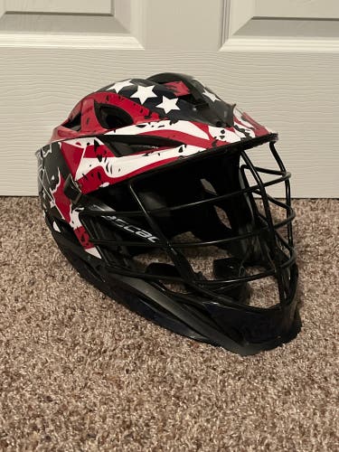 Cascade S Helmet with Patriots Wrap Matte Black Underneath OSFM