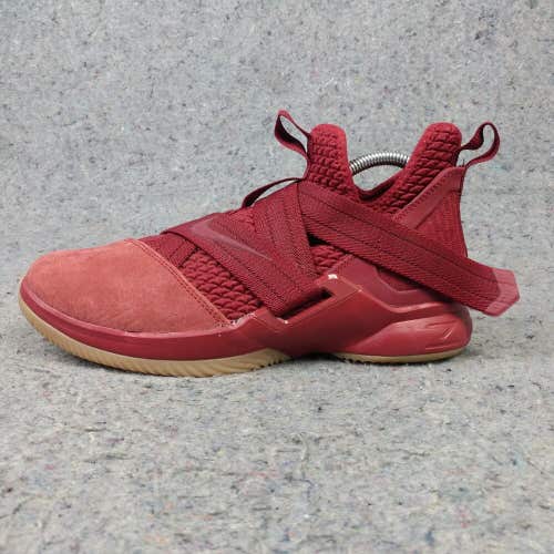 Nike Lebron Soldier 12 Boys Shoes Size 7Y Sneakers Wine Red A02910-600 Maroon