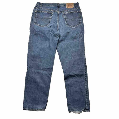 Vintage Levi's 550 Relaxed Fit Denim  Straight Leg Blue Jeans Made in USA 40x32