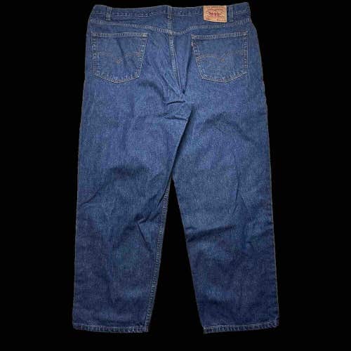 Vintage Levi's 550 Relaxed Fit Denim Blue Jeans Dark Wash Made in Colombia 46x30