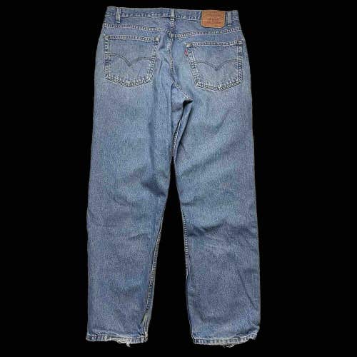 Vintage Levi's 550 Relaxed Fit Denim Blue Jeans Light Made in Colombia 38x32