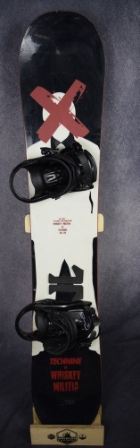 TECHNINE X WHISKEY MILITIA SNOWBOARD SIZE 159 CM WITH NEW SLD LARGE BINDINGS