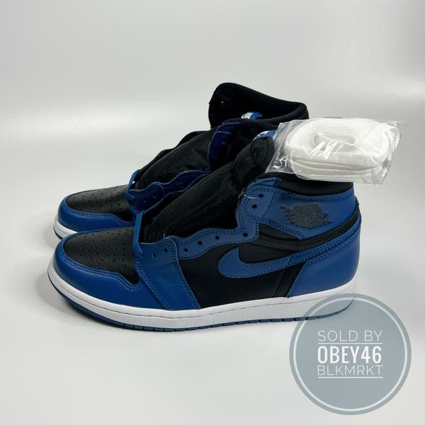 Nike Air Jordan 1 Retro High OG Shoes Dark Marina Blue Size  display picture 1
