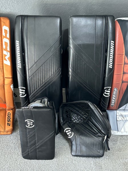 Used 32+1.5 Warrior Regular Ritual G6 Pro+ Goalie Full Set - G5 Blocker